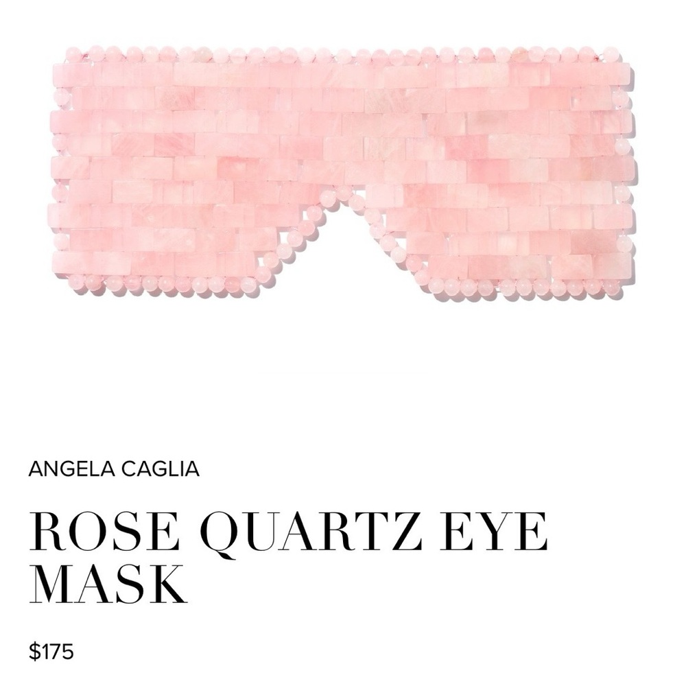 ANGELA CAGLIA ROSE QUARTZ EYE MASK
